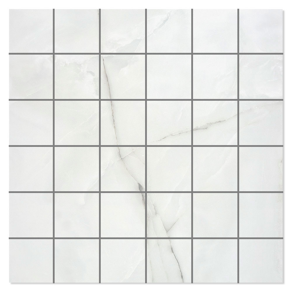 Mosaikkflis Xlife Hvit Matt 30x30 (5x5) cm